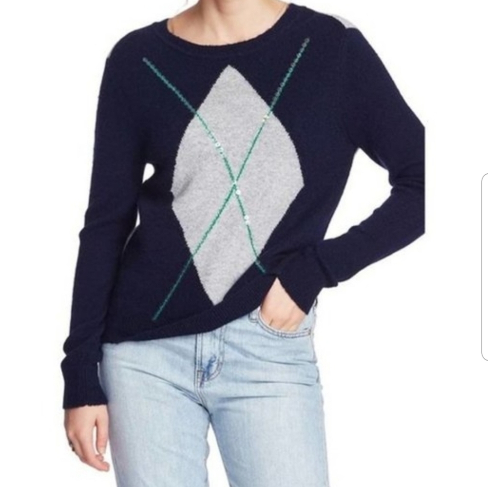 Court & Rowe Prep Argyle wool alpaca blend sweater